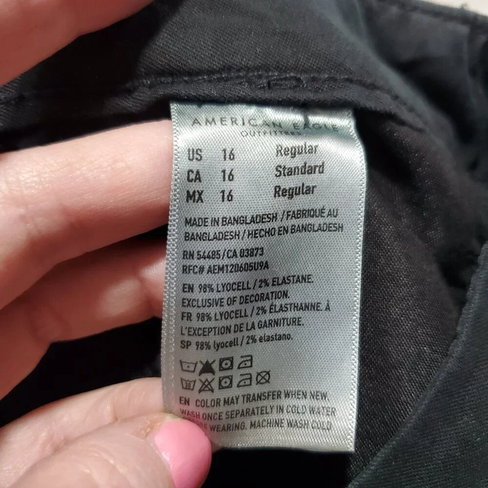 AMERICAN EAGLE NWOT Super High-Rise Baggy Wide Leg Pant Cargo Women's 16 x 31.5" - Picture 12 of 16